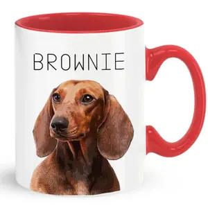 Personalized Dog Mug with Custom Pet Image, Coffee Mugs for Dog Lovers, Unique Dog Face Cup, Available in 11oz and 15oz Ceramic Options