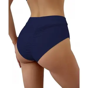 Women’s High Waisted Bikini Bottoms - Ruched Scrunch Butt Swim Briefs, Tummy Control High Cut, 2026 Body-Shaping, Curves, Tummy-Hiding Styles, Body-Shaping Bikinis Bottoms, Curves Bikinis Bottoms