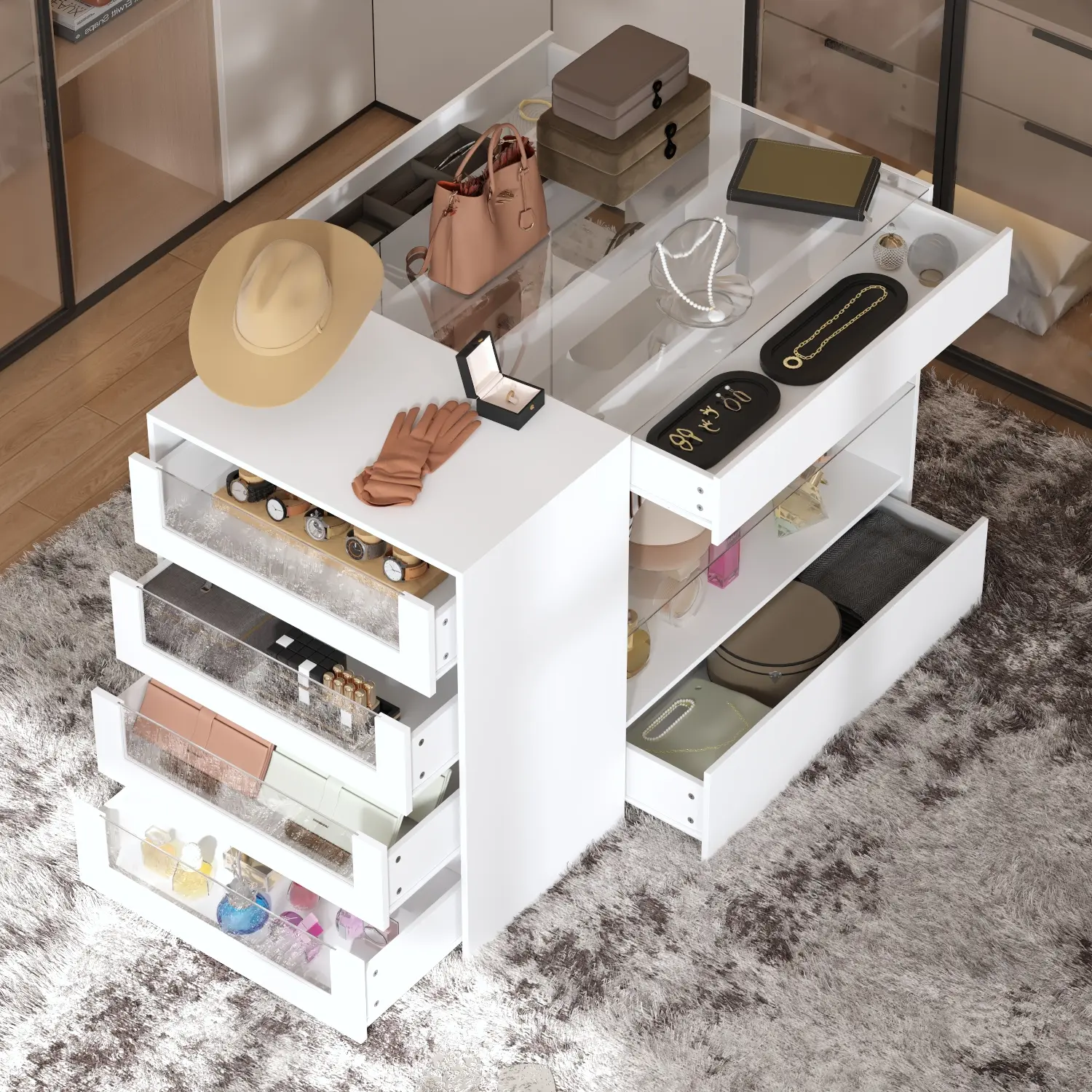 23.6"D- with 8 drawers