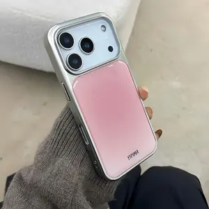 Gradient Green Phone Case for iPhone 17 Pro Max 16 15 14 Plus 13 17 Air, Sweet Aesthetic Design with Sunscreen PC Material, Protective Cover for Girls Phone Case,  Stylish Cover, Trendy Phone Accessory, Durable Material, Highquality Case, Aesthetic