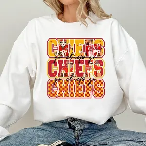 Chiefs Sweatshirt, KC Football Sweatshirt, Unisex Football Crewneck, Trendy Sports Apparel