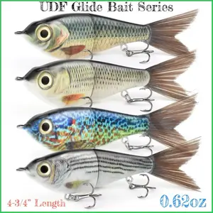 UDF Glide Bait Series 4.75in - 4-3/4 Length 0.62oz Realistic Fish Design for Fishing Enthusiasts