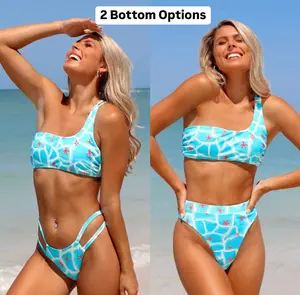 2 Bottom Options...Trendy Tortuga Bikini Set