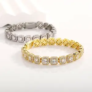New personality fashion selling bracelet crystal sugar chain 5A zircon tennis bracelet flip men's trend bracelet exquisite daily personality tide matching decoration
