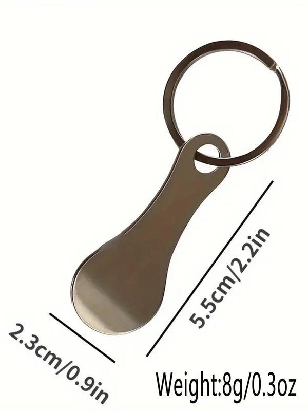 Mini Aluminum Alloy Key Ring Shopping Trolley Tokens - Small Aldi Quarter Holder Keychain for Grocery Shopping Cart