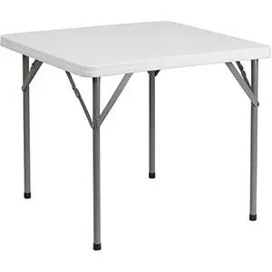34'' Square Granite White Plastic Folding Table []