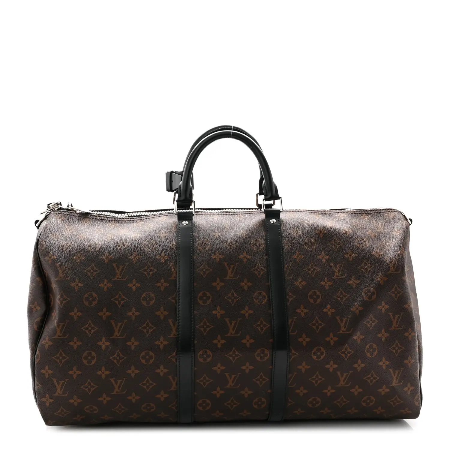 Pre-owned Louis Vuitton Canvas Shoulder Bags Monogram Macassar Keepall Bandouliere 55