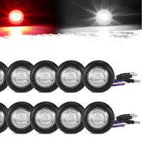 10pcs 3/4 inch Red to White Marker Lights 
