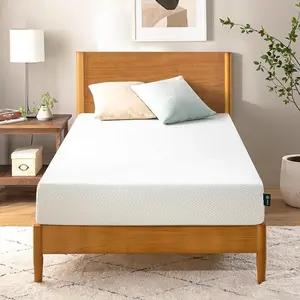 6 Inch Green Tea Memory Foam Mattress [New Version], Fiberglass Free, Medium Firm Feel, Zoned Pressure Relief, Certified Safe Foams & Fabric, Bed-in-A-Box, Twin