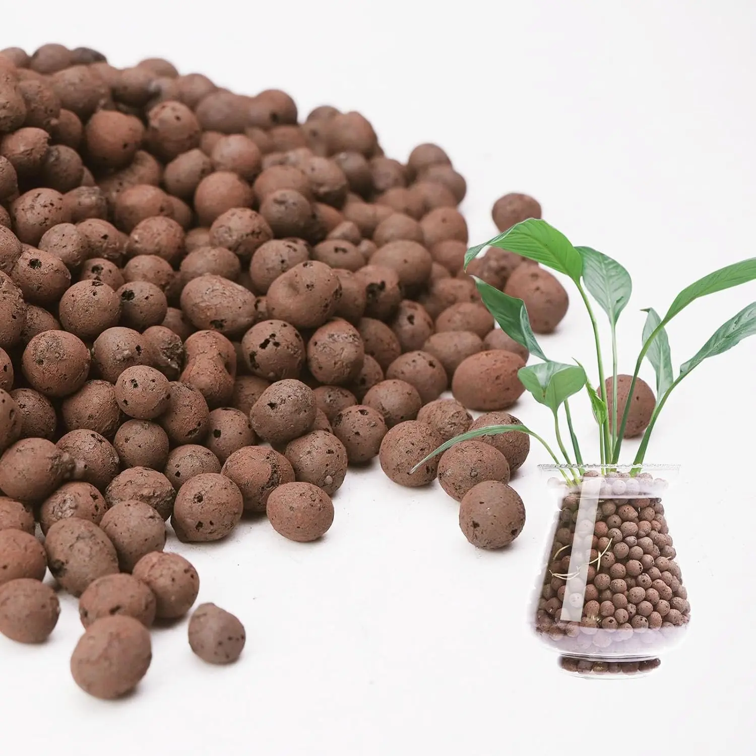 5 lbs LECA Balls for Indoor , 4-16mm Clay Pebbles for  Hydroponic, Aquaponics,  Leca Balls for Soil Root Development, Orchid Potting Mix