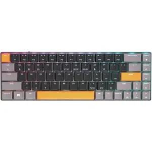 Cherry MX-LP 2.1 Compact Wireless Gaming Keyboard, 65% Size 68 Keys, RGB MX Silver Speed Low-Profile Precision Switches, Black & Orange