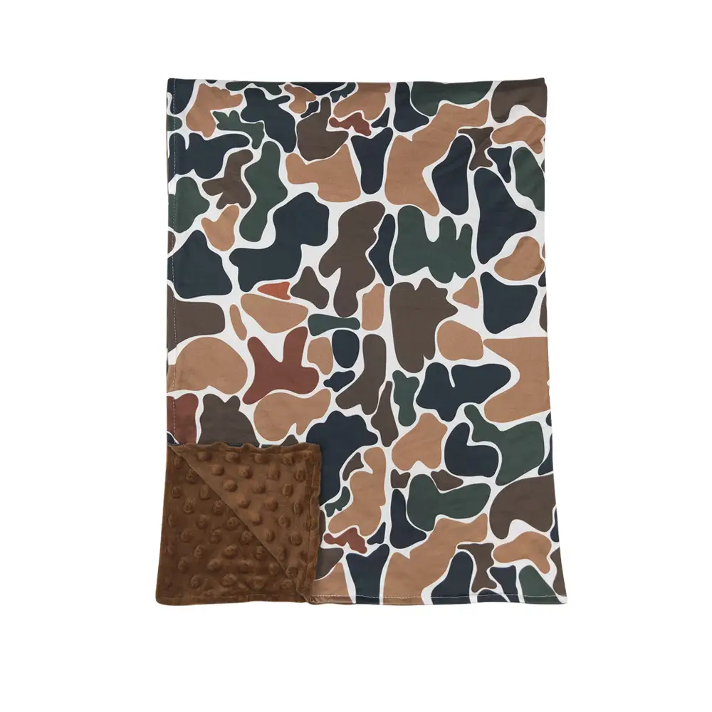 BL0146-kids clothes milk silk hunting camo brown blanket 29*43 inches