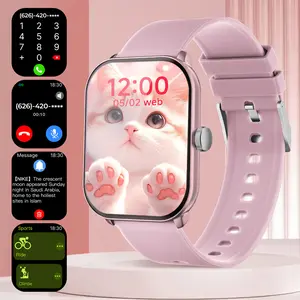 Stylish 1.83-inch smartwatch, wireless calling & message notifications,weather forecasts, 100+ sports modes fitness tracker , music, remote camera control, voice assistant, multi-functional sports smartwatch suitable for men and women.