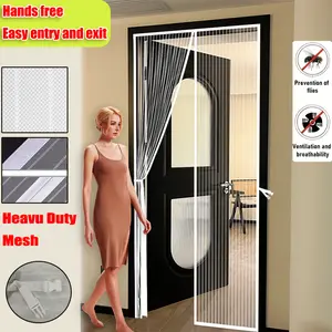 A Magnetic Screen Door for Summer, Prevents Mosquitoes, Hands Free, Featuring Automatic Opening for Ventilation And Keeping Flying Insects Out, Door Curtain for Balcony Living Room