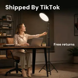 10" Full Screen Ring Light with 71" Adjustable Tripod Stand for YouTube TK Live Streaming Photo Shooting, Dimmable LED Circle Light with Phone Holder for Smartphone Content Creator Versatile Home Studio Lighting Tool