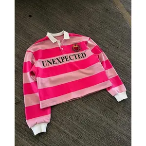 Hip Hop Stripe Pretty Girls Shirt America Harajuku Fashion Letter Print Shirts Retro Men Women Long Sleeved T Shirt