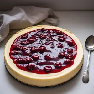 Andy Anand Sugar-Free & Gluten-Free Cherry Cheesecake, 9-Inch – Diabetic-Friendly, Fresh California Cream Cheese, Handmade, Birthday Gift