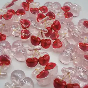 Cherry Shape Beads 14 ct Fit Beadable Pen - Perfect for Crafting and DIY Projects, Berry Gum