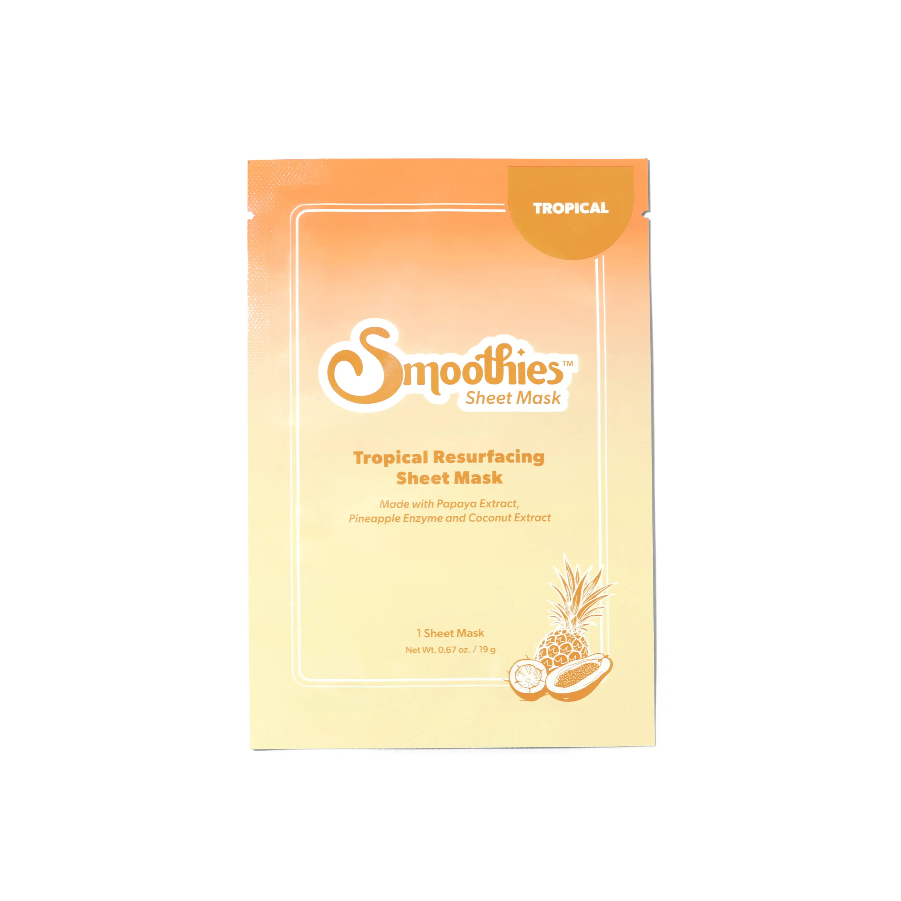 Smoothies™ Tropical Resurfacing Sheet Mask (Individual)
