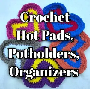 Handmade Crochet Pot Holder, Hot Pad, Coaster I Key Holder, Kitchen Accessories, Organizer