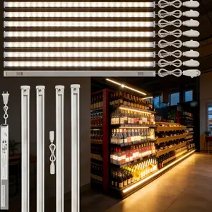 TITATEC Gondola Shelving Lights kit Includes 8 Pack 4200K Natural White Light Bars, LED Driver and Accessories Suits for Super Market Retail Display Shelves via Magnets to Install Under Shelf