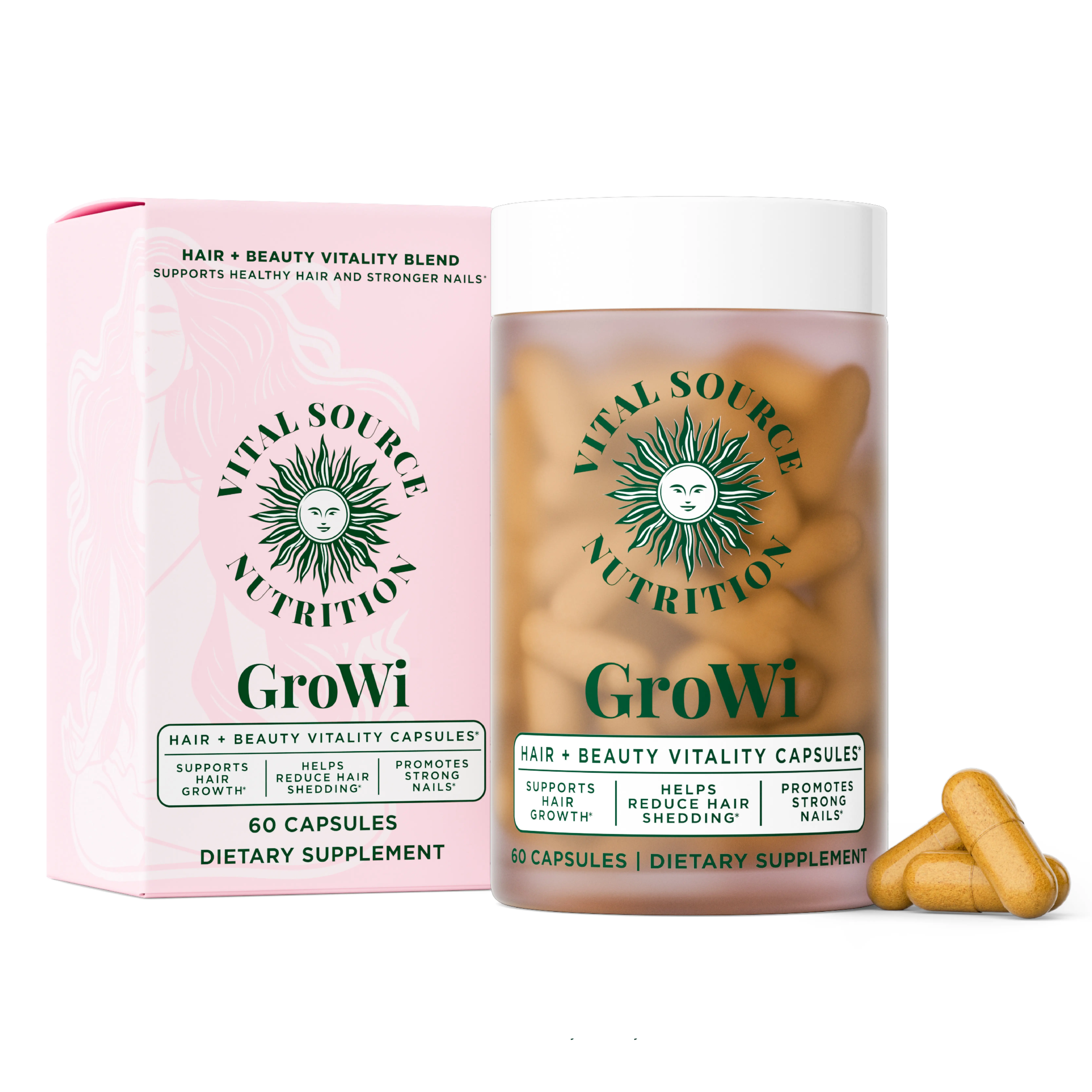 Hair + Beauty Vitality Capsules - GroWi - Vital Source Nutrition Hair + Beauty Vitality Capsules - GroWi - Vital Source Nutrition