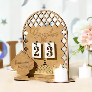 Advent Calendar, 1 Set Wooden DIY Countdown Calendar, Home Decoration Ornament, Party Decoration Props