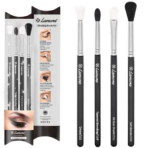 Eyeshadow Brush Set Blending Brushes - Eye Makeup Brushes Eyeshadow Kit - Smoky Eye Brush Set - for Shading or Blending of Eye Shadow Cream Powder Highlighter Lamora Beauty