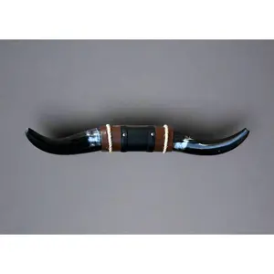 Jefe's SPECIAL #639: Medium "Sencillo" - 18" - Mahogany Mocha w/ Marbled Horns - Polished Mount Longhorn Steer Bull Cowboy Art Decor