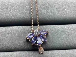 A568 Tanzanite Necklace Natural Stone