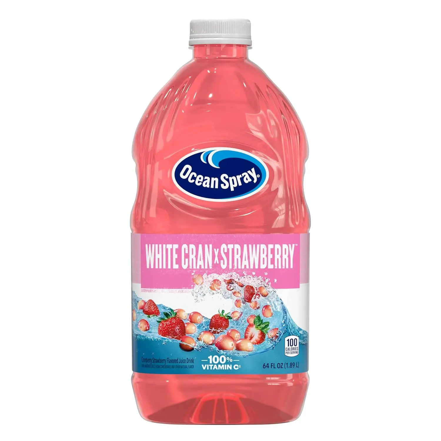 White Cran-Strawberry Juice Drink, 64 Fl Oz Bottle (Pack of 1)