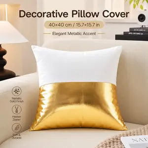 Velvet Decorative Pillow Cover, with Stripes, 15.7x15.7in, Suitable for Living Room Sofa, Bedroom, Car