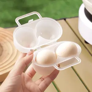 Portable Shockproof Egg Box with Lid for Outdoor Camping, Picnics, and Backyard Use, Secure Design to Safely Hold 2 Eggs, Durable Egg Storage Box