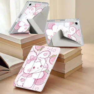 Case, Tablet Casing for Samsung Galaxy Tab Y-Fold Double-Sided Printed,for A8 10.5inch,A9+/S7/S8/S9/S9FE/S10FE 11inch,S6 lite 10.4inch,S7+/S7FE/S8+/S9+/S9FE+/S10+ 12.4inch,Y-Fold and Tri-Fold Support,with Pen Slot, Tablet Accessories