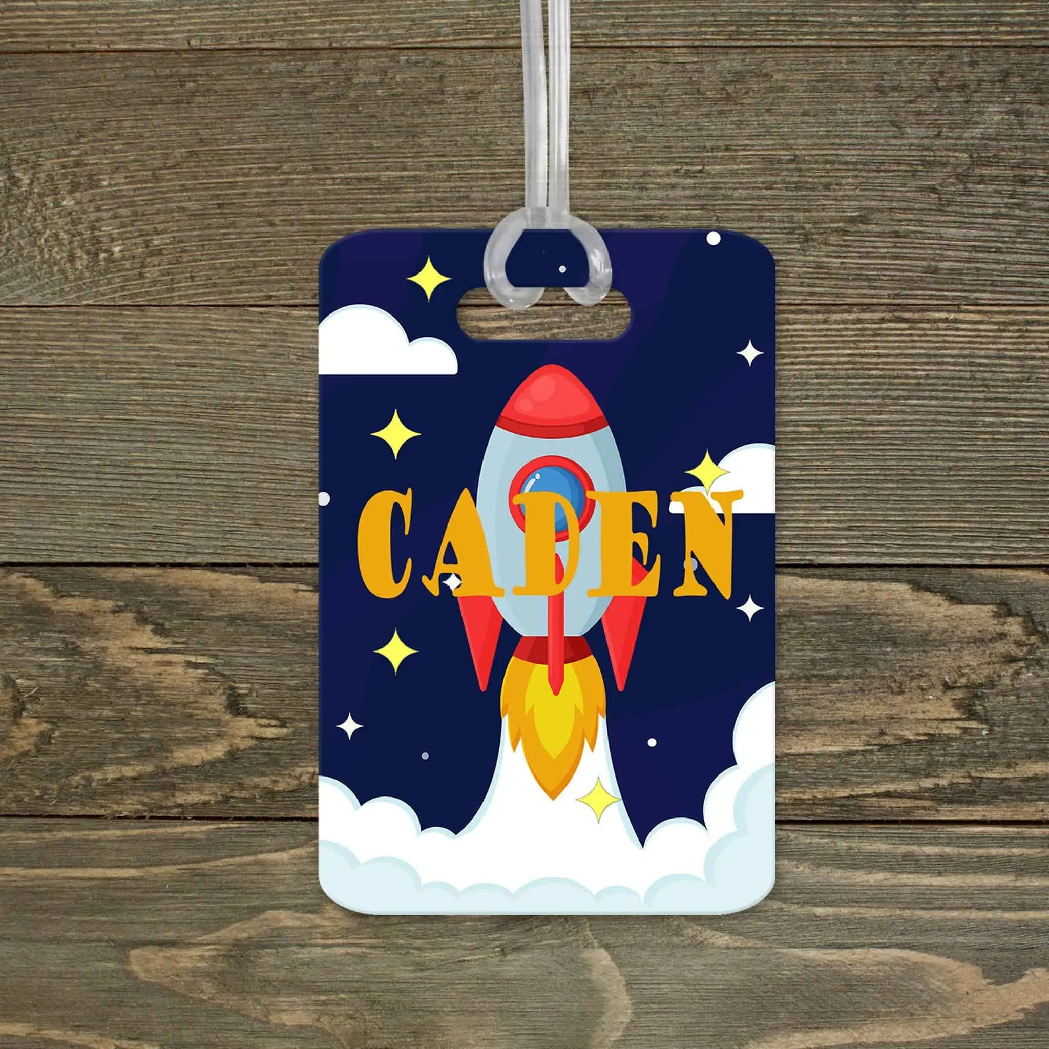 Personalized Luggage Tag | Custom Monogram Bag Tag | Space Shuttle