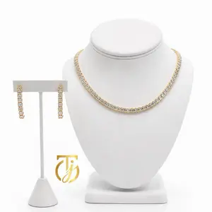 Turvik Jewelry White Swan Set - Necklace and Earrings full Set anti tarnish fashion jewelry for women