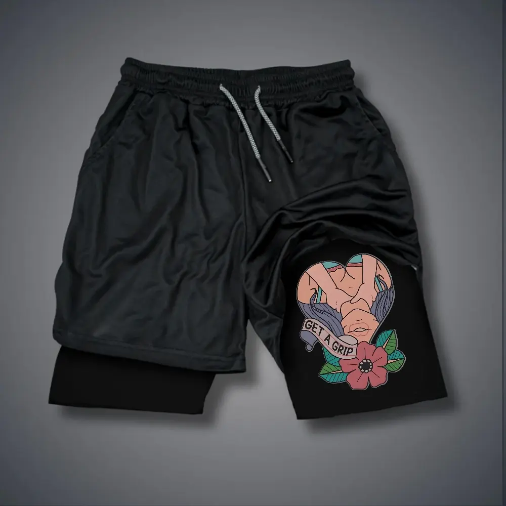 Christian Clothing Double-Layer Sports Shorts Graphic Shorts Black Shorts Camo Shorts Streetwear Shorts Men Outfits Men Short Shorts Vacation Outfits Shorts