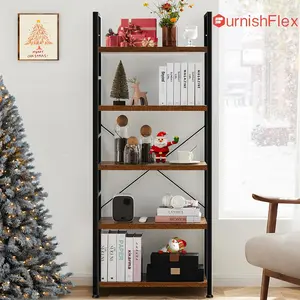 5 Tiers Bookshelf, Classically Modern Book Shelf, Book Rack, Storage Rack Shelves in Living Room/Home/Office