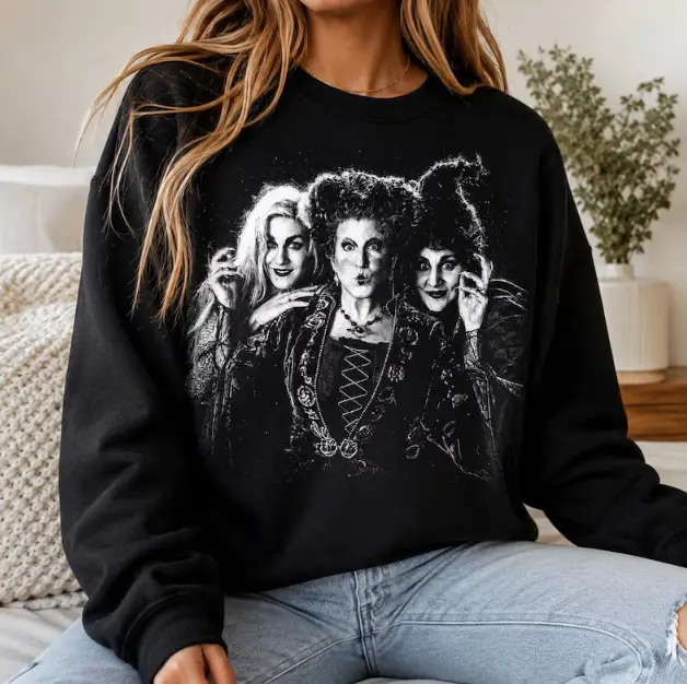 Hocus Pocus Sweatshirt, Halloween Crewneck, Sanderson Sisters Sweatshirt, Spooky Season Shirt, Witch Halloween Movie Shirt unisex