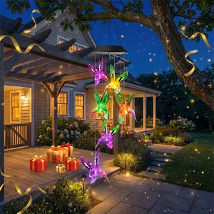 Ideal Summer Gift | Solar Color-Changing Outdoor Wind Chime Light A lovely present for women, moms and grandmas. Waterproof and sturdy, great for hanging on porches, patios, windowsills and summer gardens to create lovely scenery.