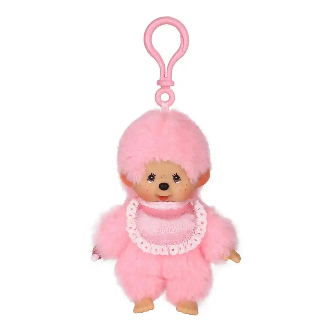 Monchhichi Light Pink Lace Satin Keychain
