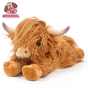 CUCKOOL 15"|1.7Lbs Highland Cow stuff Plushies toys, Weighted Stuffed Animal stich stuff Plushies, toy Gift idea Microwavable Heating Pad for Cramps, Pain Stress Relief, Heatable Coolable Lavender Scented for Anxiety, birthday gift idea for girlfriend