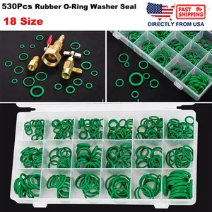 530PCS/set A/C System O-Ring Gasket Seals Washer Rapid Seal Car HNBR Repair Kit