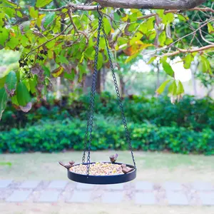 Outdoor Hanging Bird Feeder, Anti-rust & Durable Bird Feeder with Chain, Bird Feeding Tool for Outdoor Garden Yard