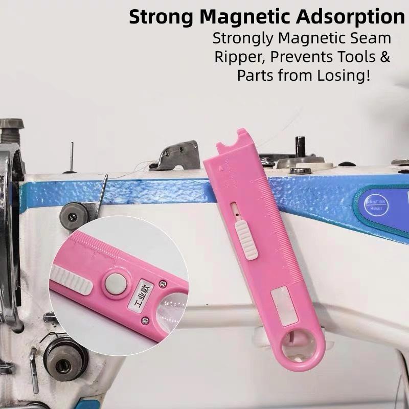 5-in-1 Sewing Needle Threader with Seam Ripper, Magnifying Glass, Ruler & Magnetic Storage - Industrial & Domestic Sewing Machine Accessory