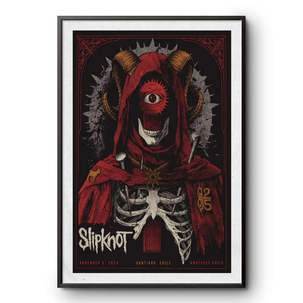 Slipknot November 2 2024 Estadio Nacional Santiago Chile Poster