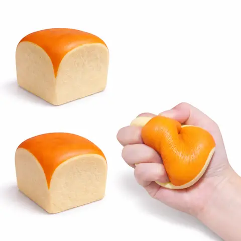 Hawaiian-Style Slow-Rising Anxiety Fidget Stress Relief Toy, Unisex Sensory Tool with Fidget Relief Aroma, 2 Hawaiian Roll Shapes, Fun Bread-Inspired Design, Birthday Gift (Multiple Styles Available)
