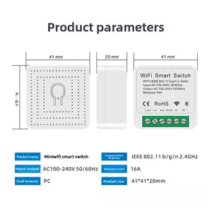 WiFi Smart Home DIY Retrofit 16A Wireless Remote Control Switch Module for MINI Concealed Box Switch