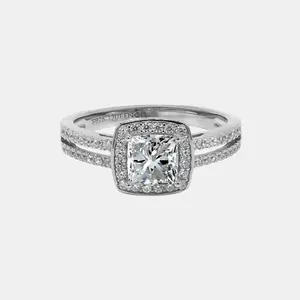 1CT Princess-cut Synthetic Moissanite Ring – Classic Luxury Engagement Ring, Fashionable Wedding/Anniversary Gift for Women, Stylish Back-to-School PresentGift