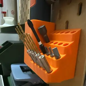 3d Printed Screwdriver Bit Storage Rack 25 50 Holes Hexagonal Tool Holder Space Saving Plastic Organizer For Workshop Ga